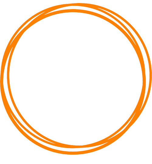 Orange circle overlay